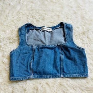 Reformation Denim Crop Top Size 8 D34